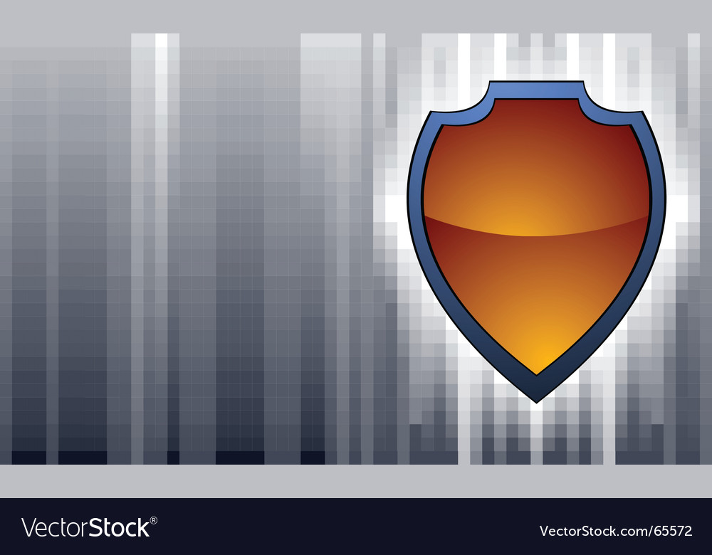 Shield on abstract background
