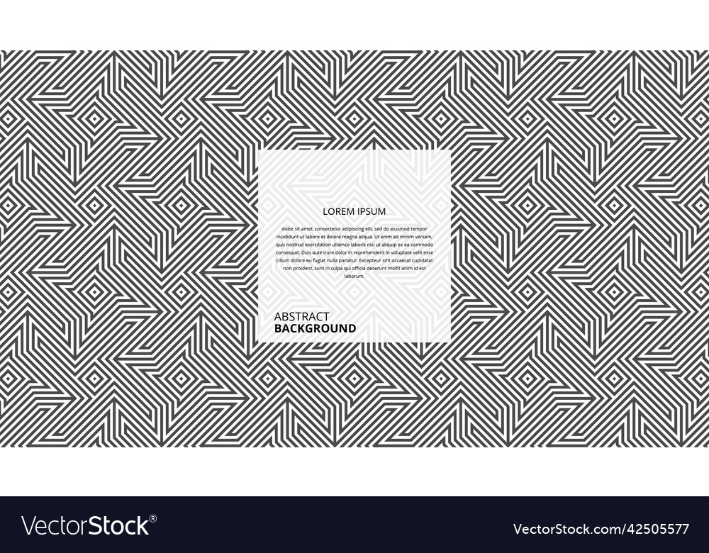Abstract geometric square star lines pattern