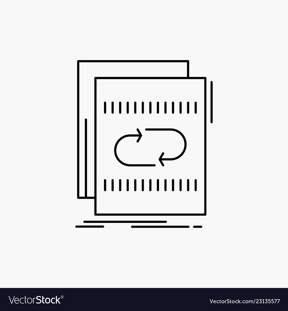 Audio file loop mix sound line icon isolated vector image Audio file loop mix sound line icon isolated