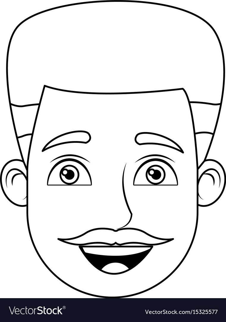 Cartoon man avatar profile picture male character Vector Image