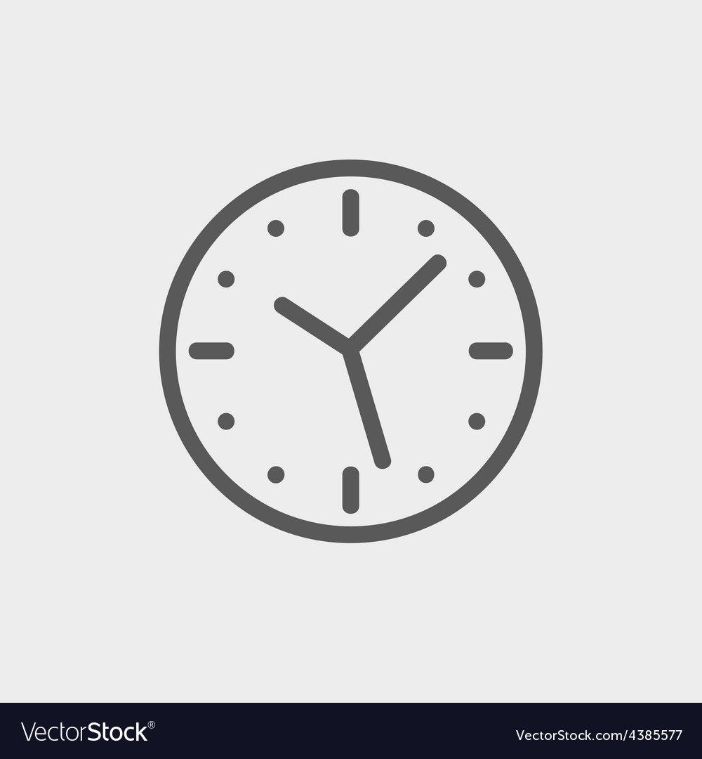 Clock thin line icon