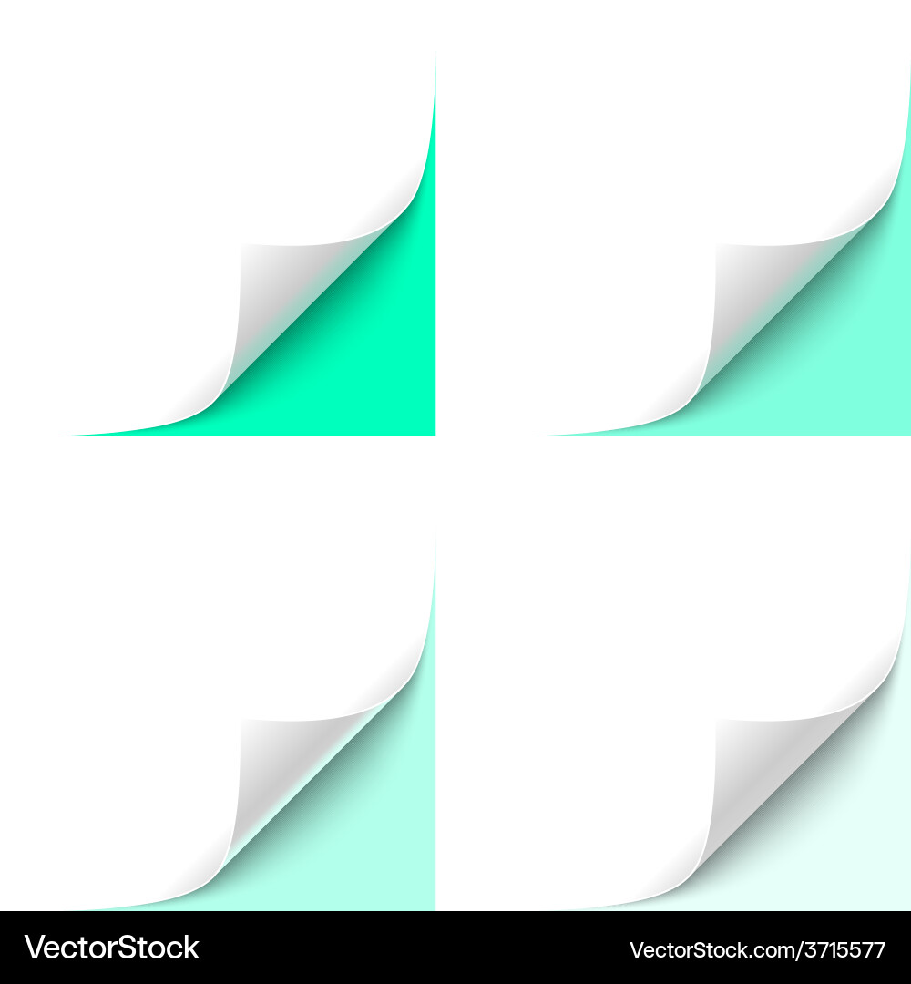 Curled corner Royalty Free Vector Image - VectorStock