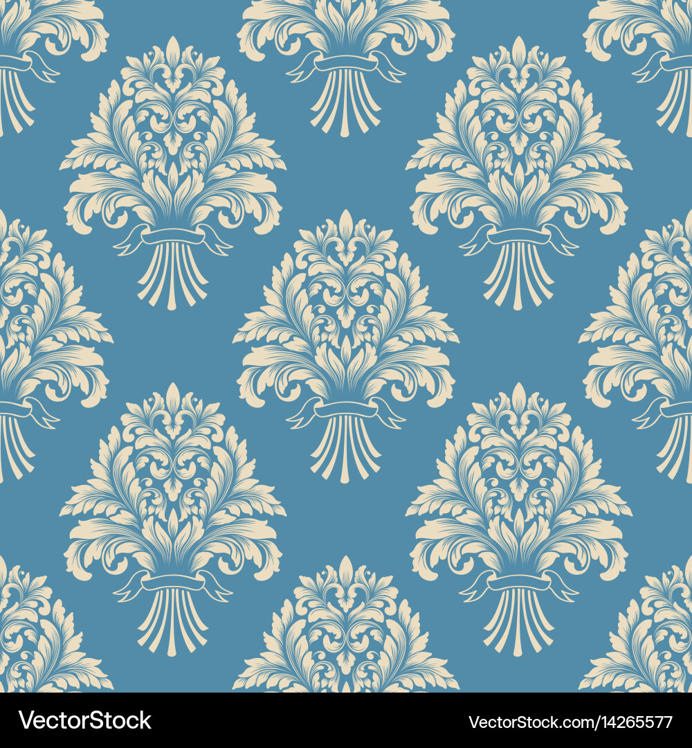 Damask seamless pattern background classical Vector Image