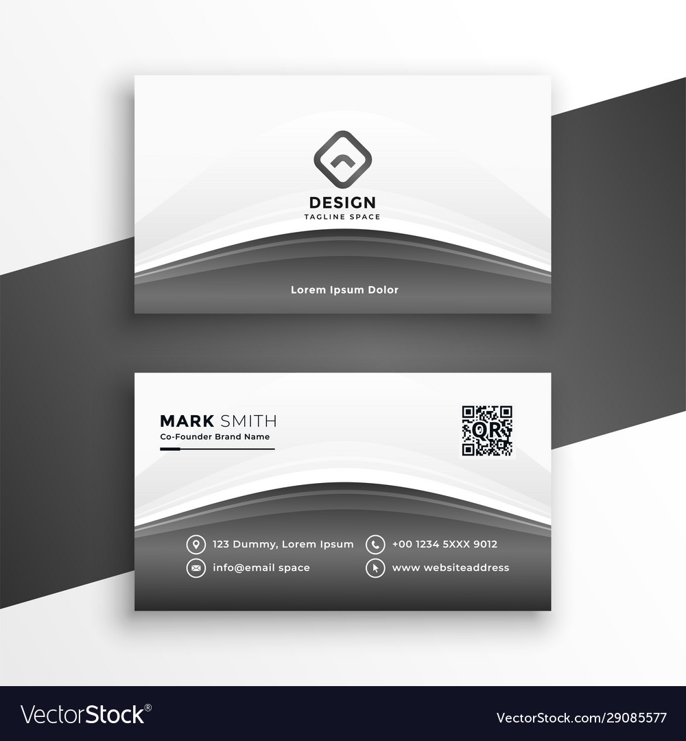 Elegant gray modern business card design template