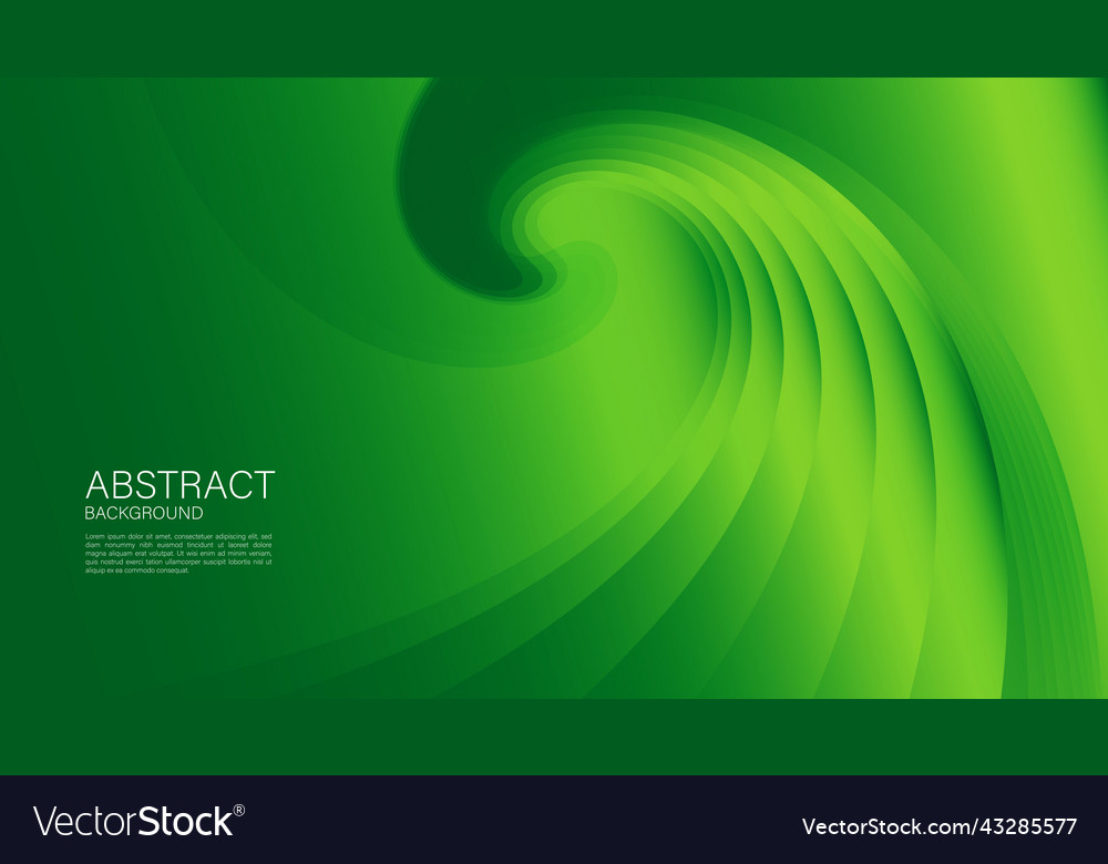 Green wave abstract background pattern vector image Green wave abstract background pattern