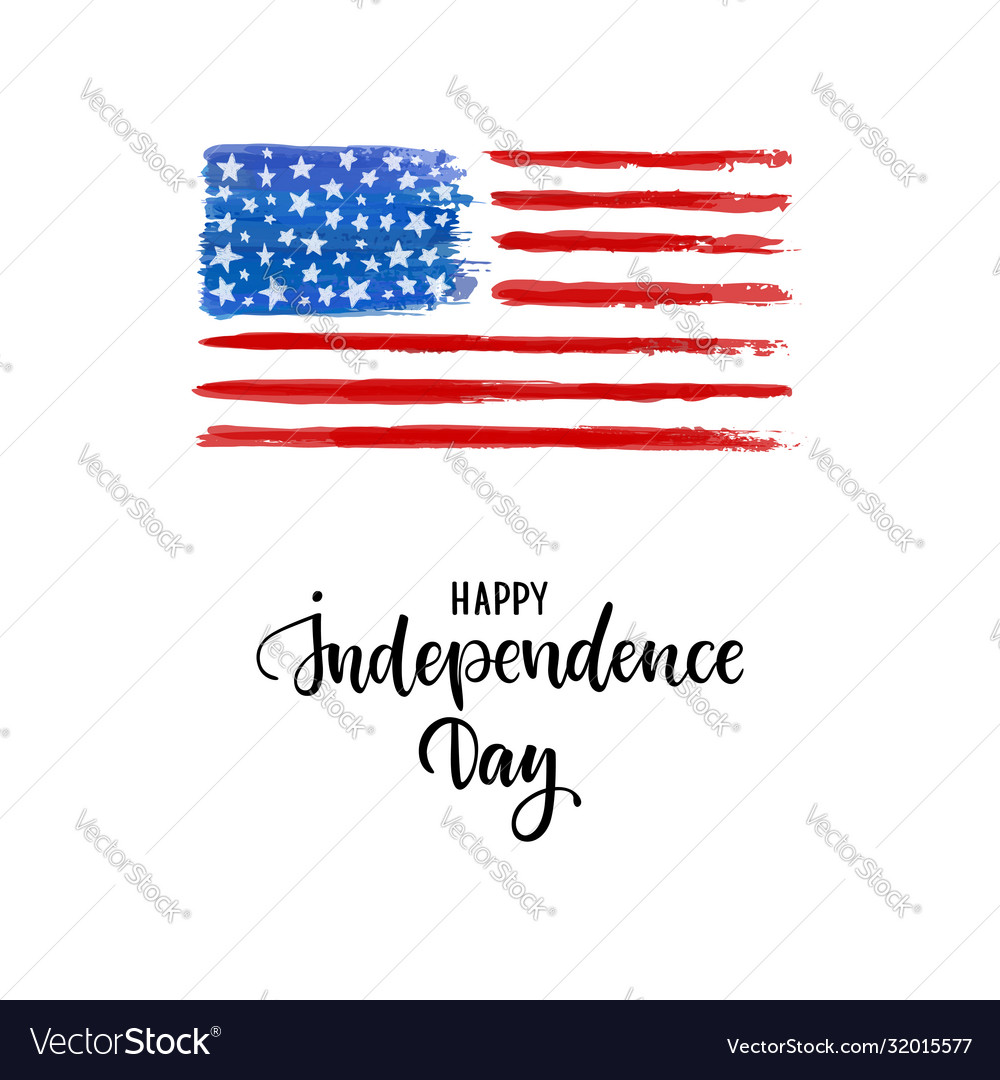 Happy independence day card american independence vector image Happy independence day card american independence