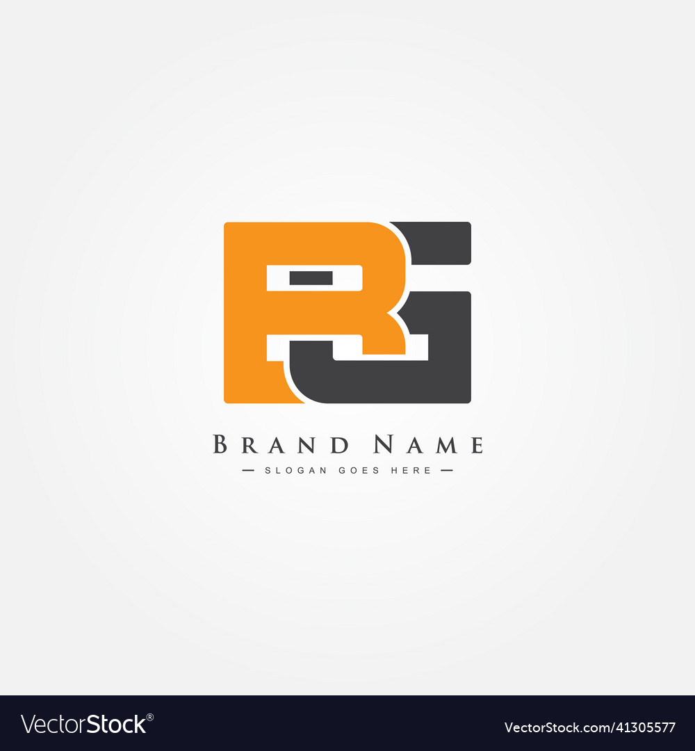 Initial Letter Bg Logo - Simple Business Logo Vector Image