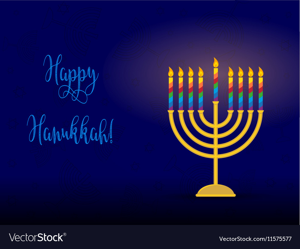 Jewish Holiday Of Hanukkah Royalty Free Vector Image