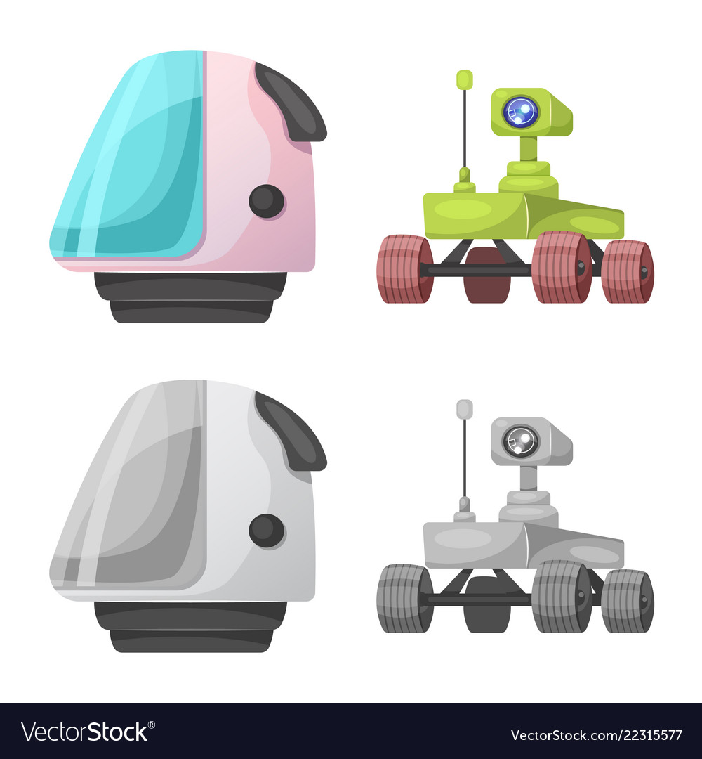 Mars and space icon set