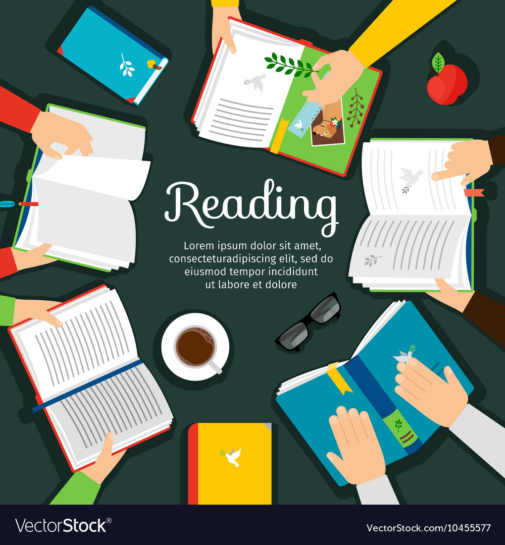 Reading club Royalty Free Vector Image VectorStock
