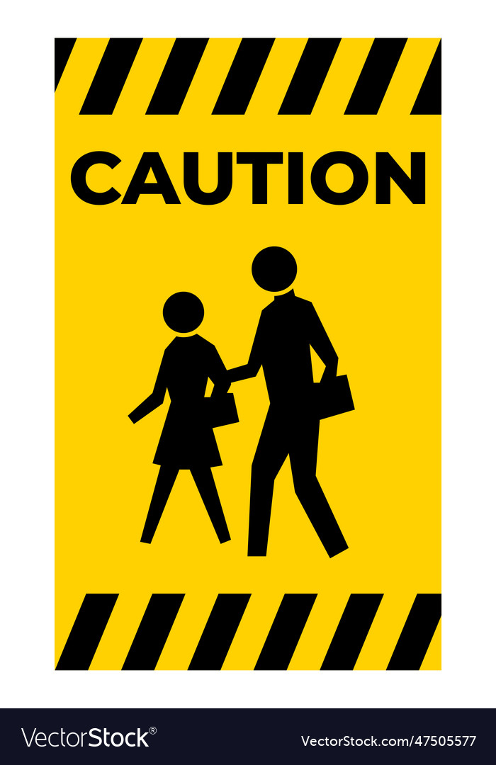 School zone symbol sign isolate on white