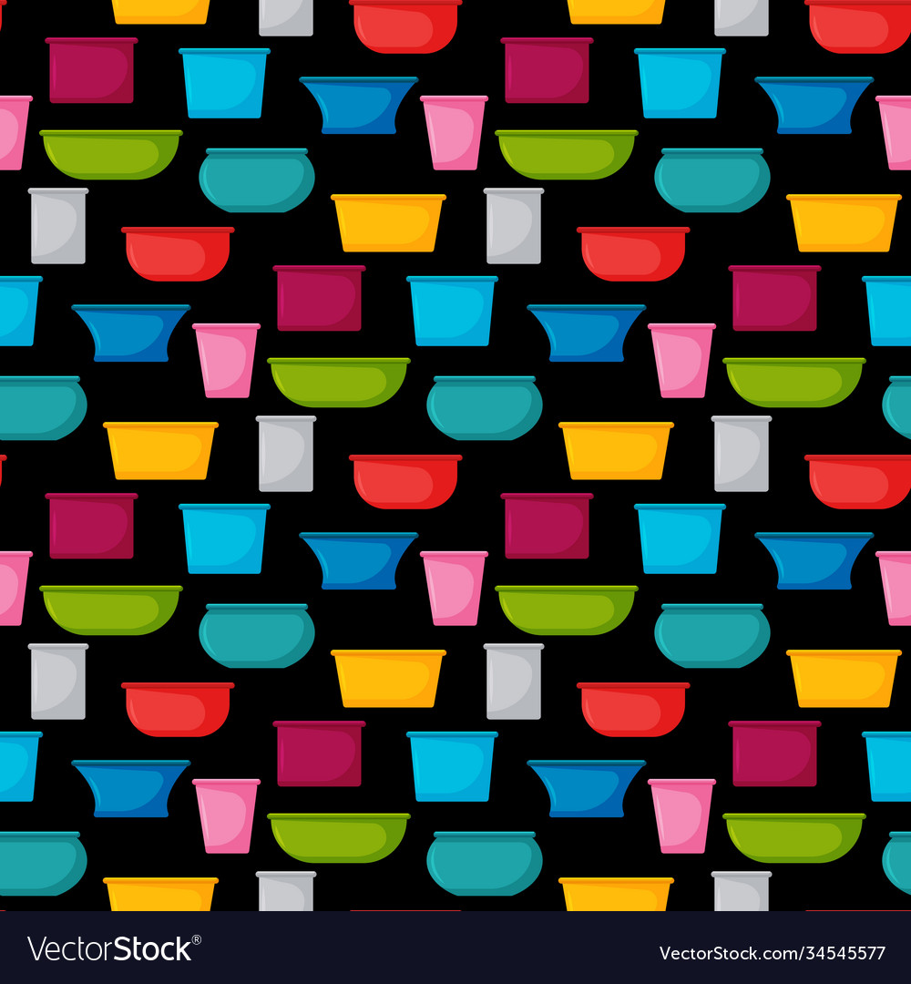 Seamless pattern collection water containers vector image Seamless pattern collection water containers