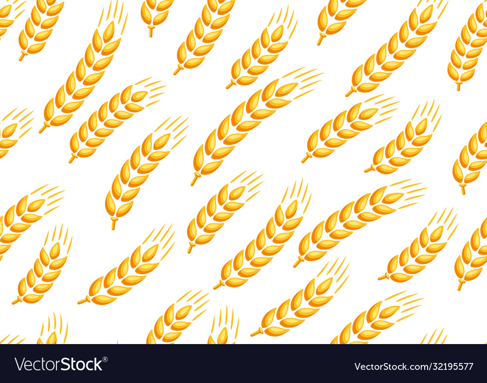 Seamless pattern with wheat vector image Seamless pattern with wheat