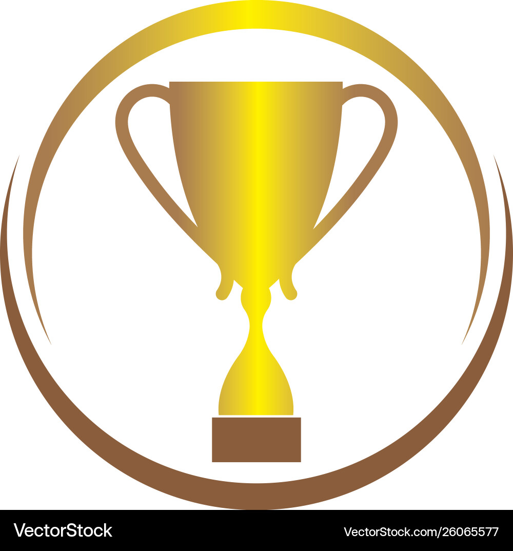 Trophy logo icon Royalty Free Vector Image - VectorStock