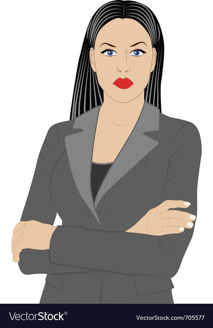 Woman in jacket Royalty Free Vector Image - VectorStock