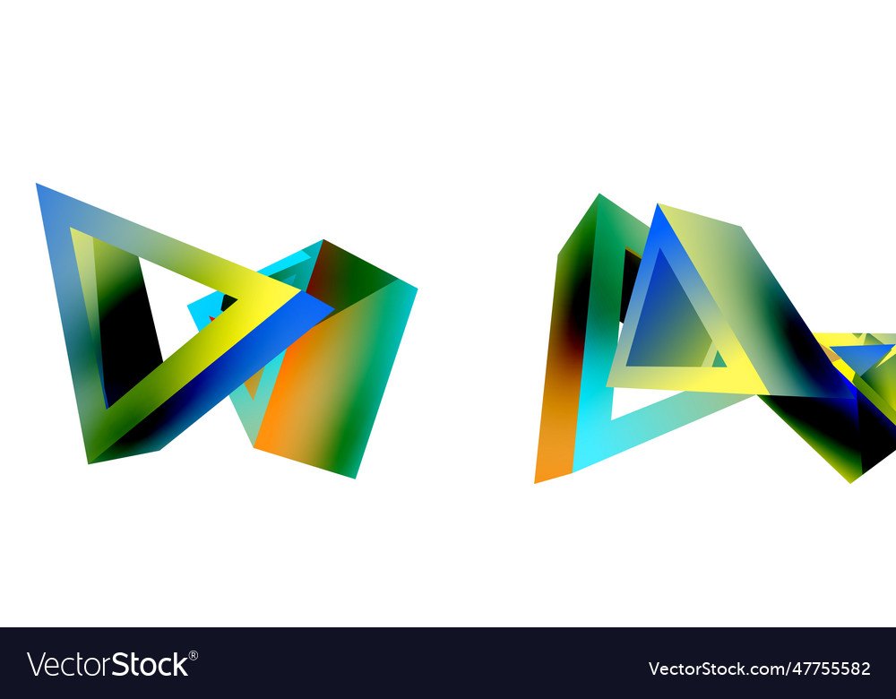 3d triangle abstract background basic shape vector image 3d triangle abstract background basic shape