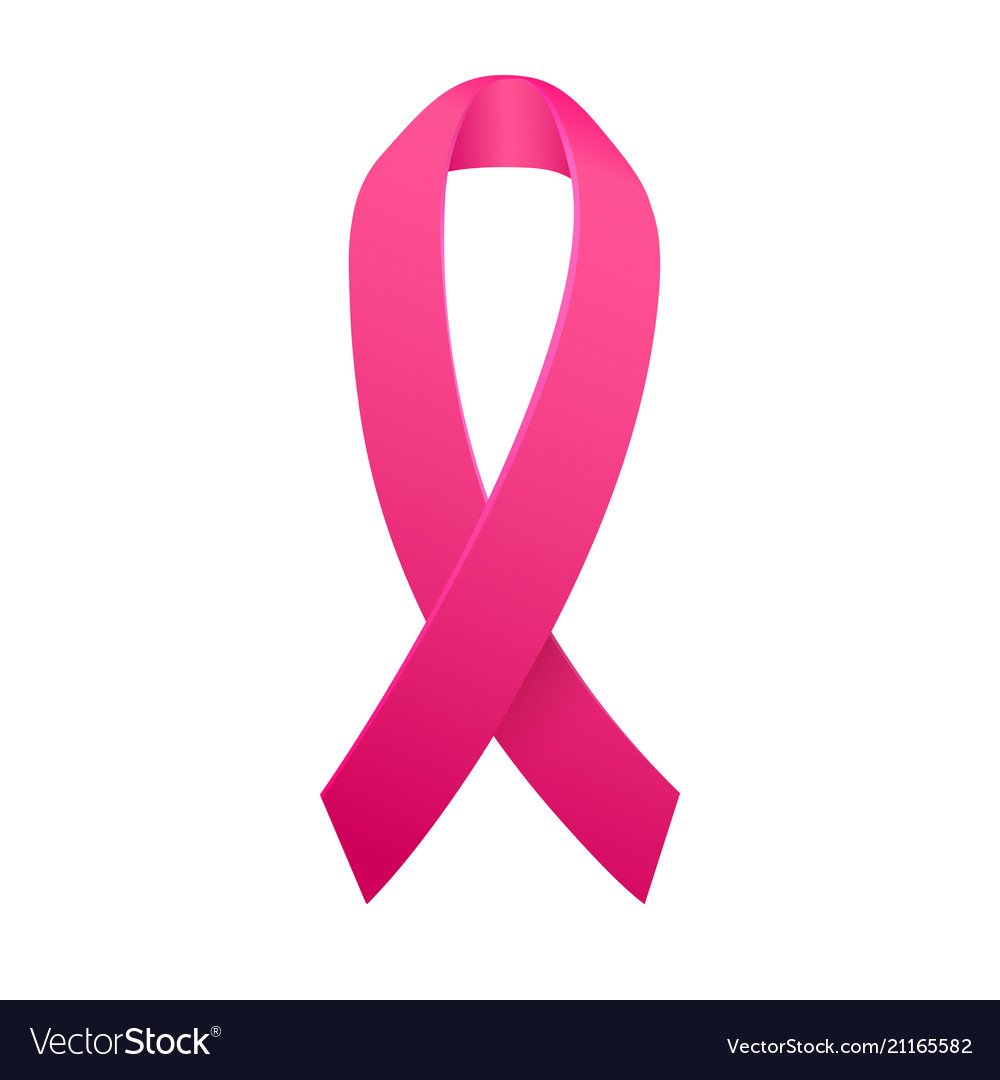 Breast cancer awareness ribbon template Royalty Free Vector