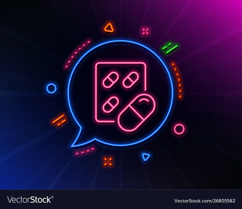 Capsule pill line icon medical drugs sign