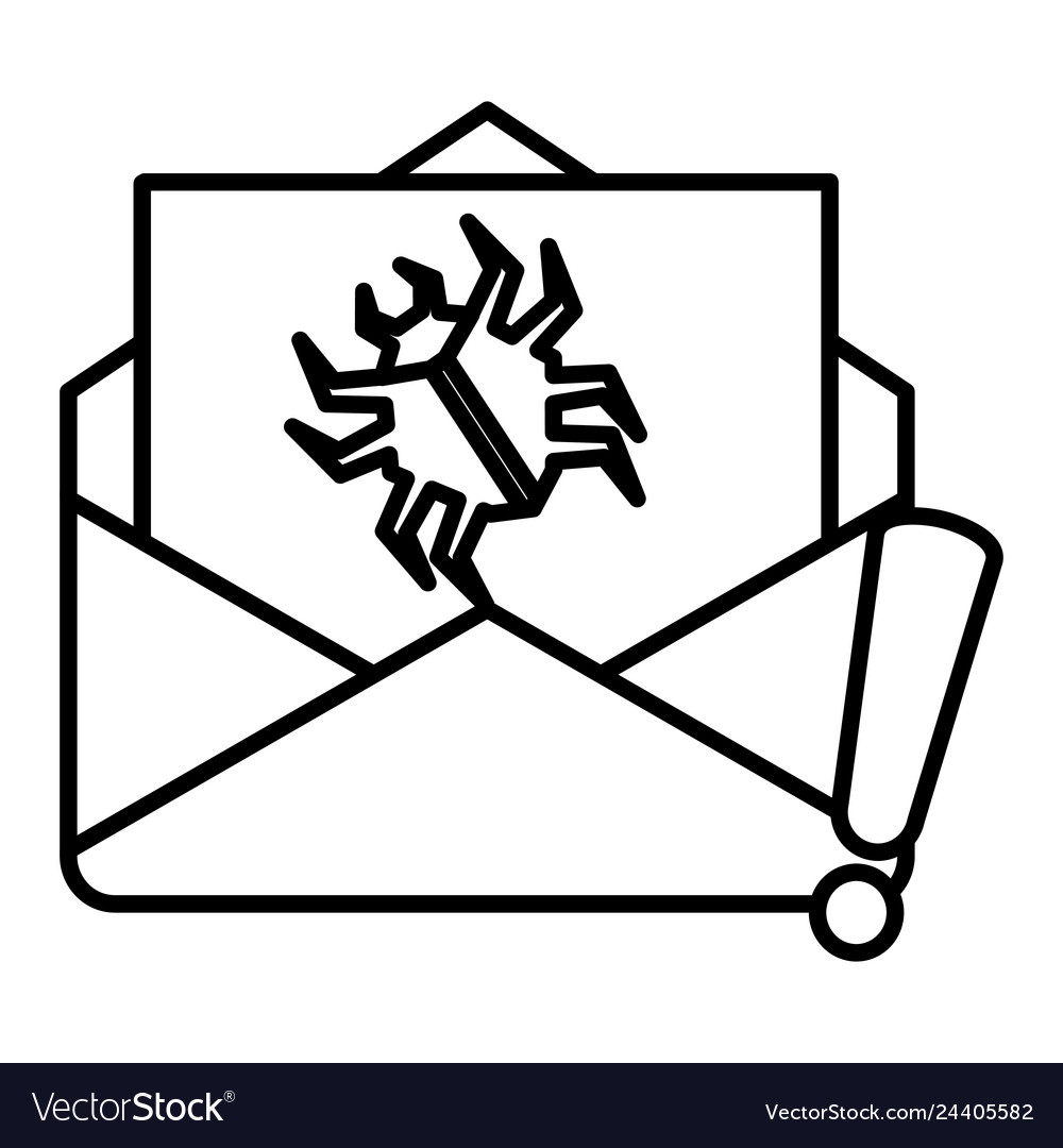 Envelope mail with virus bug
