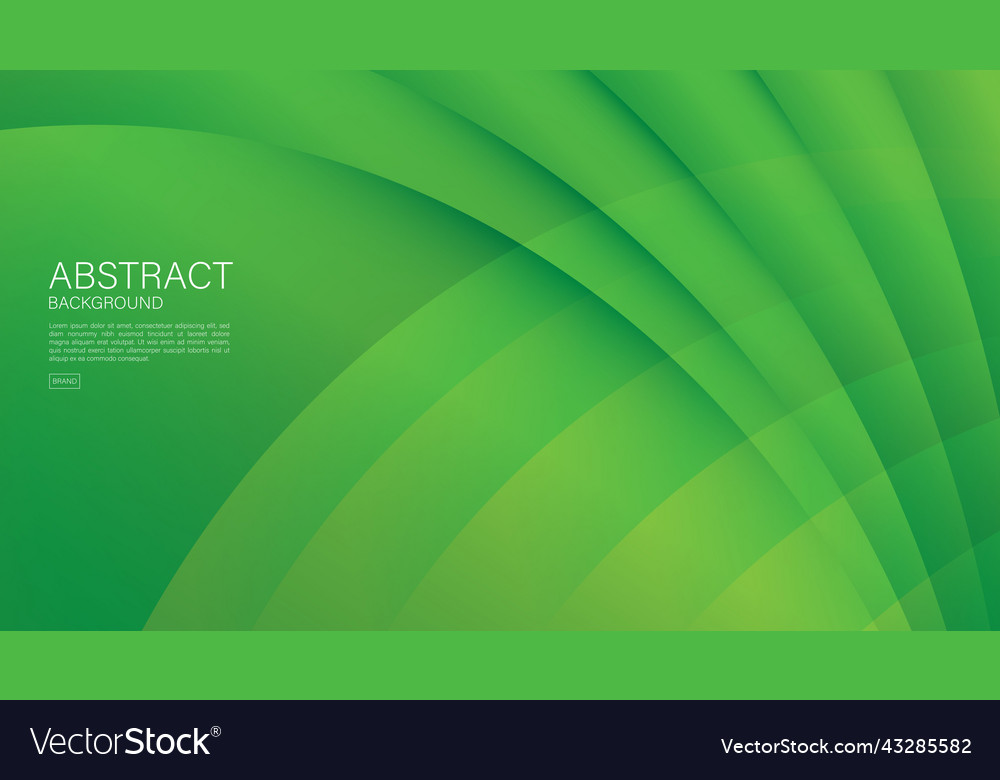 Green wave abstract background pattern vector image Green wave abstract background pattern