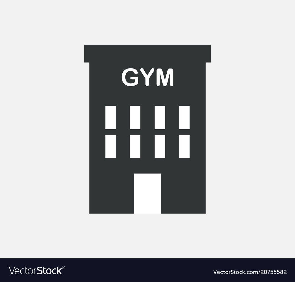 Gym building icon Royalty Free Vector Image - VectorStock