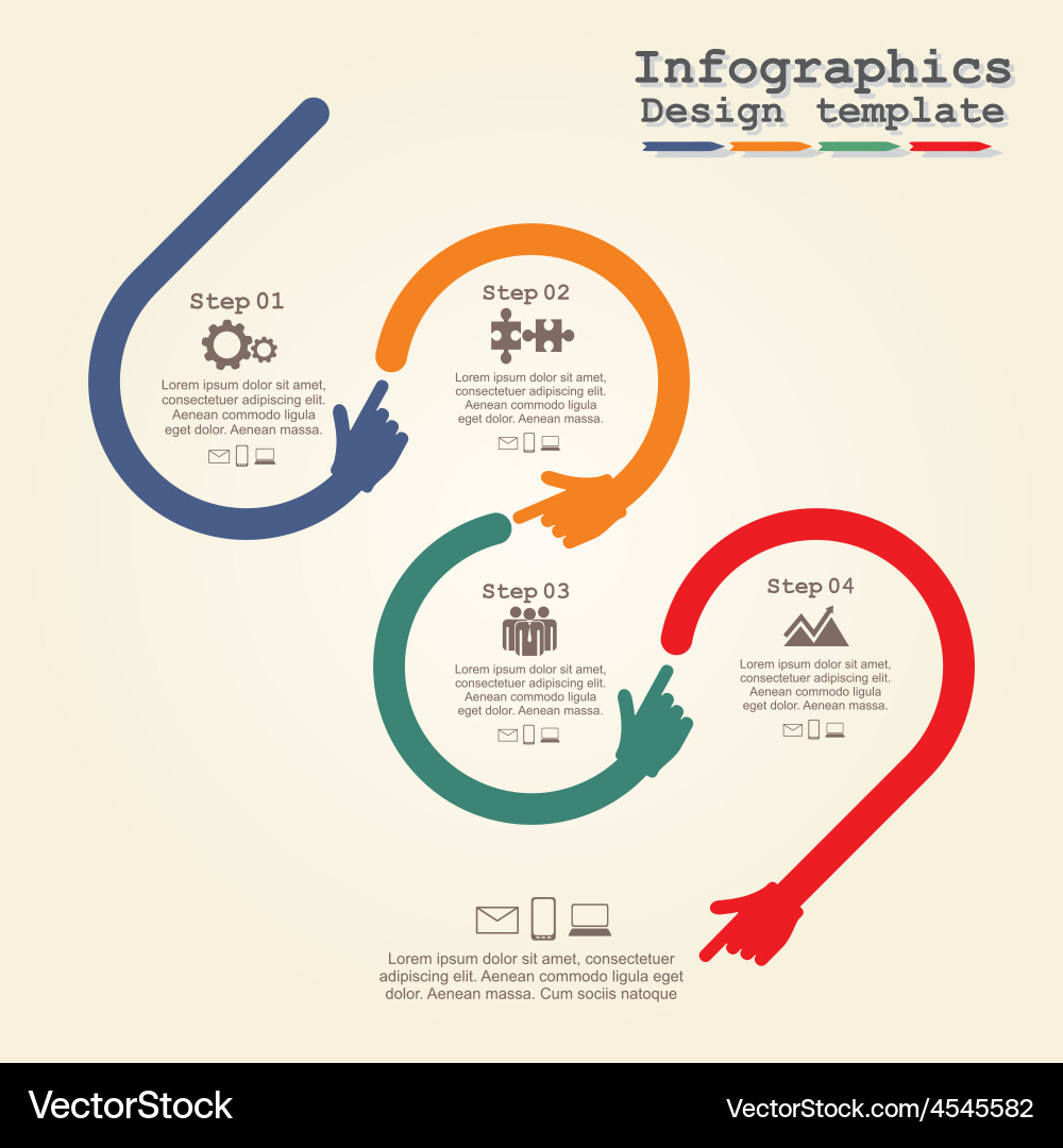 Infographic design template with elements Vector Image