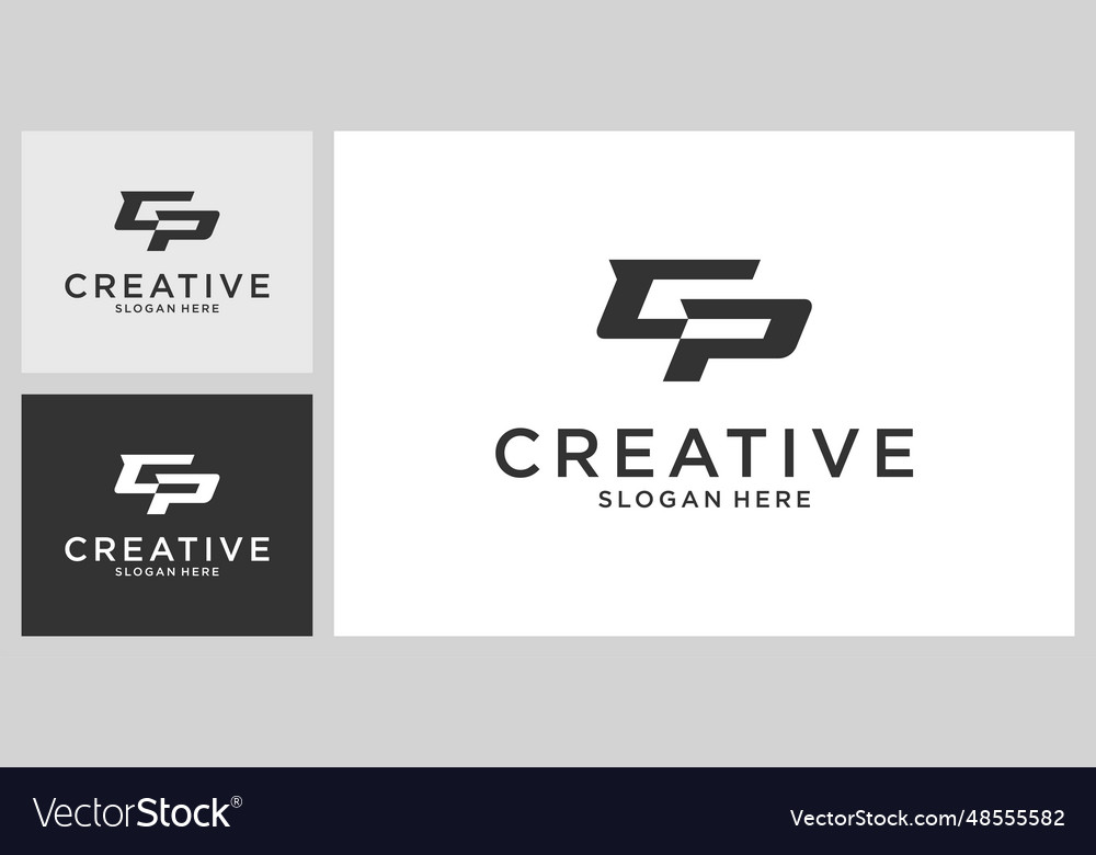 Initial Letter CP/PC Logo - Monogram Style