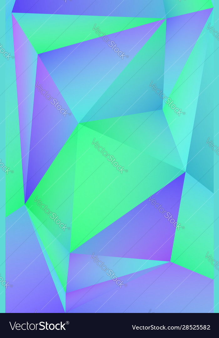 Multi-color geometric triangular low poly vector image Multi-color geometric triangular low poly