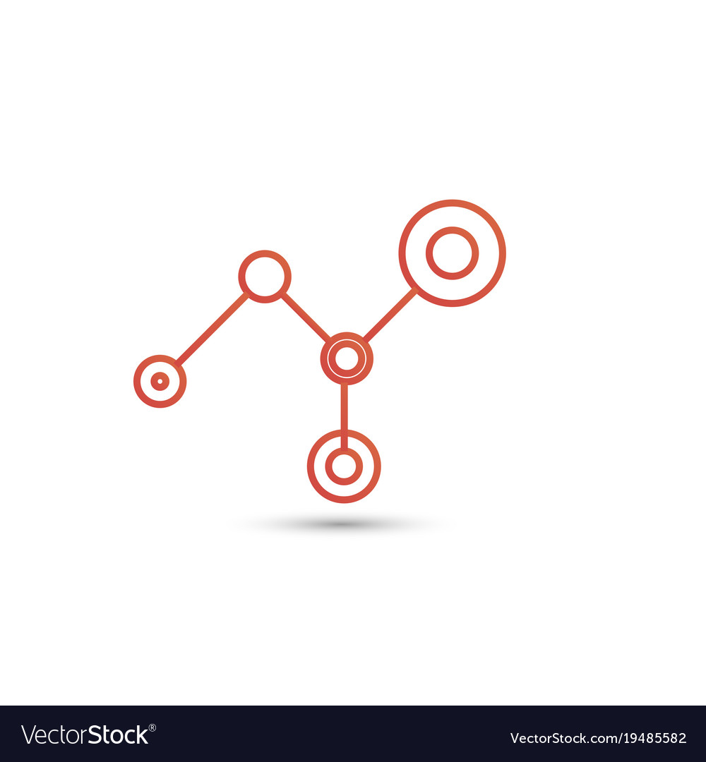 Network connection minimal design line and dot