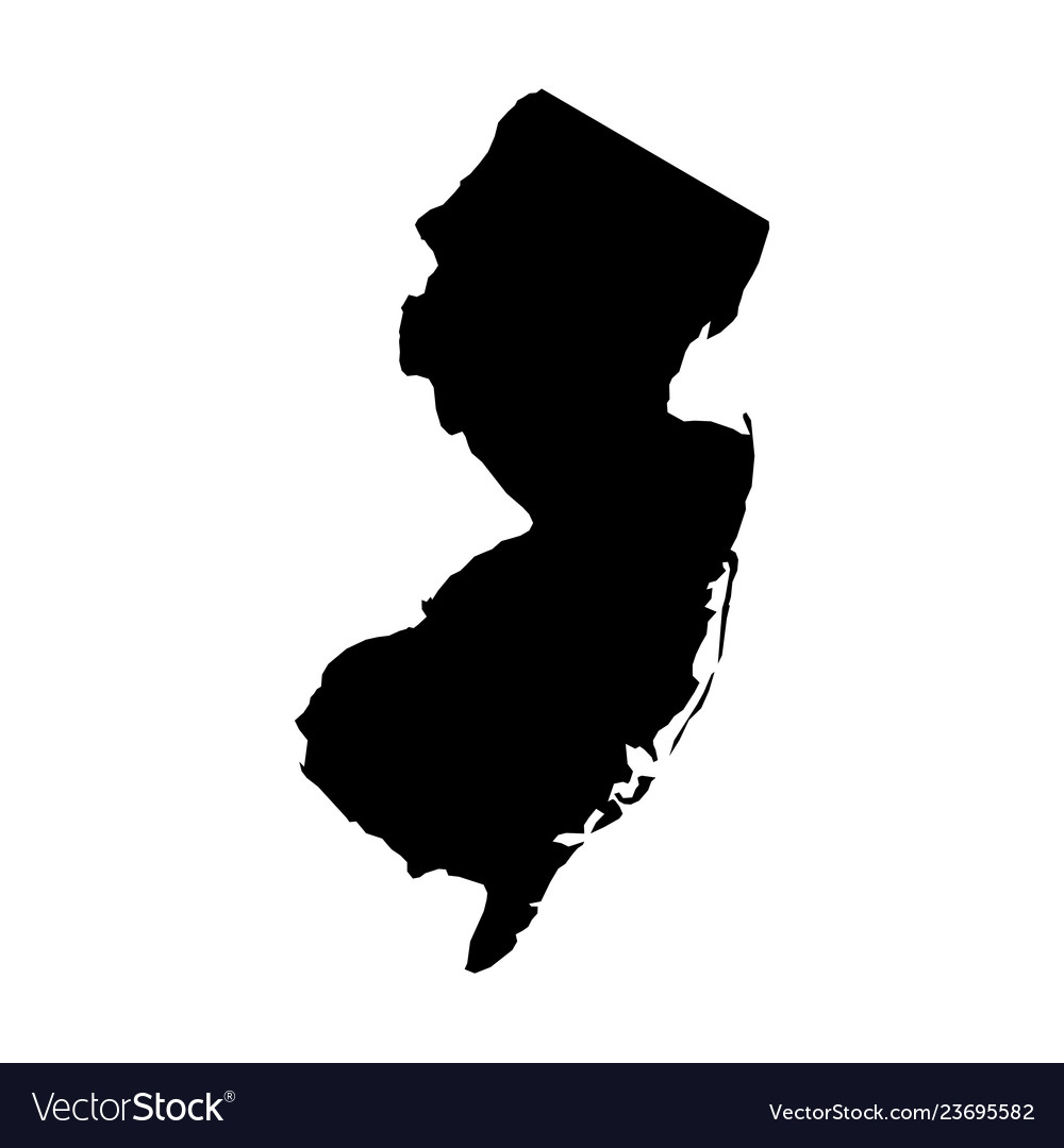 New Jersey State Outline Silhouette