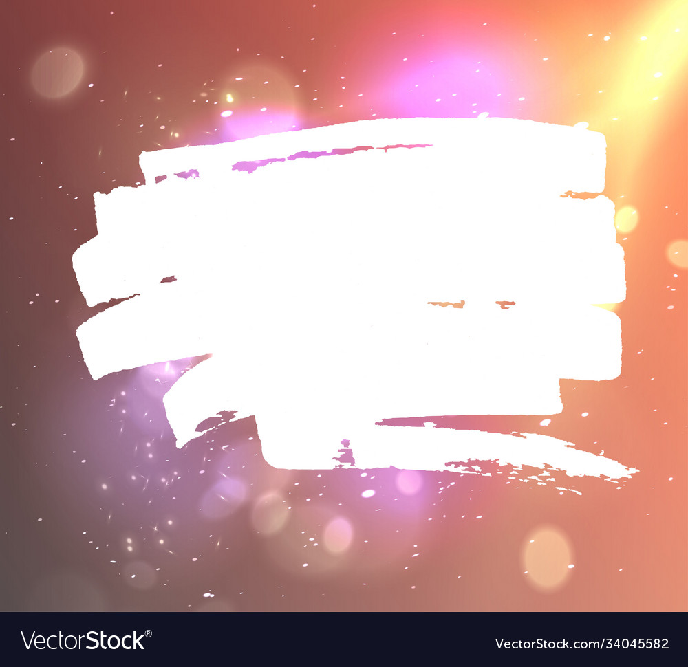 Paint splash frame for text on abstract bokeh vector image Paint splash frame for text on abstract bokeh
