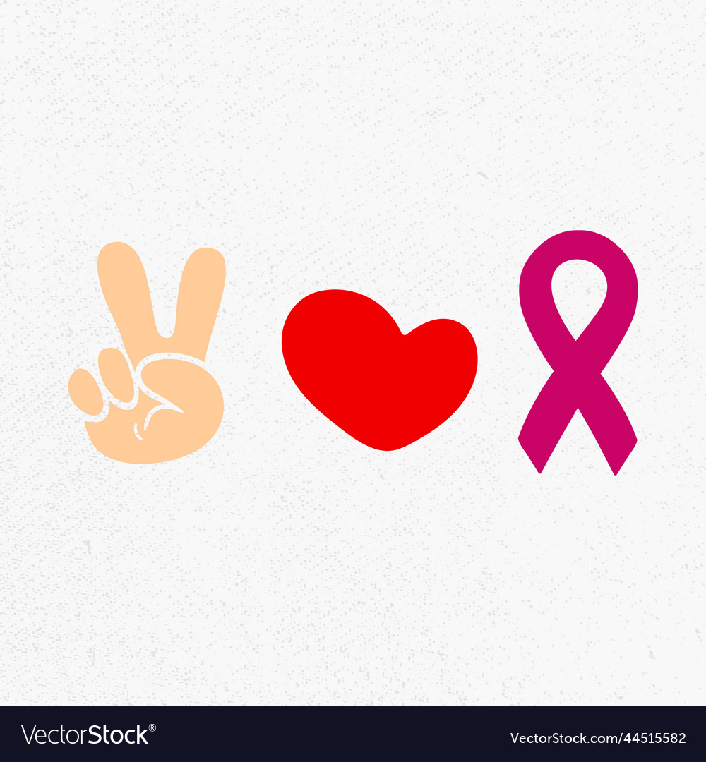 Peace love cure svg cricut cut files Royalty Free Vector