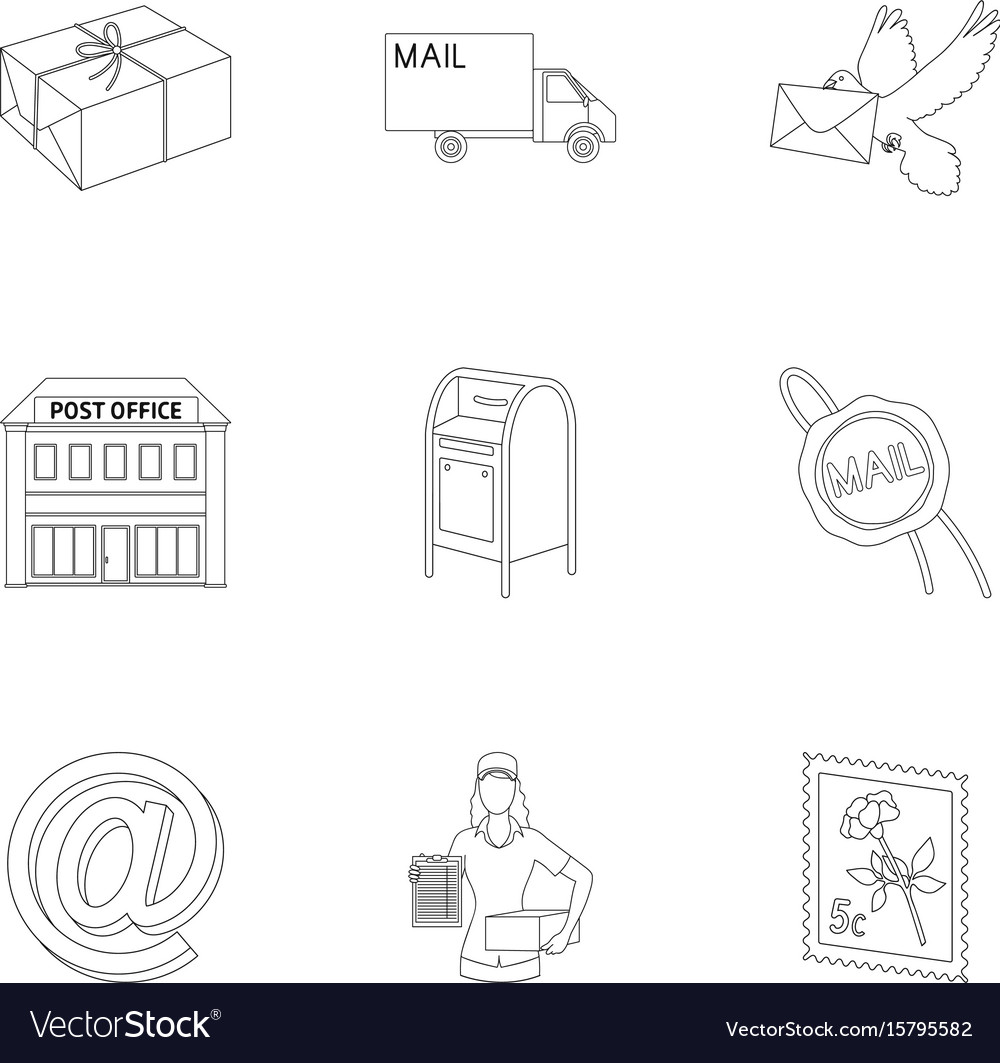 Postman envelope mail box and other attributes