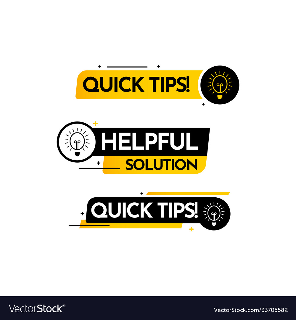 Quick tips help full solution text label template