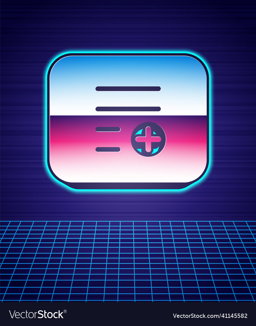 Retro style add to playlist icon isolated