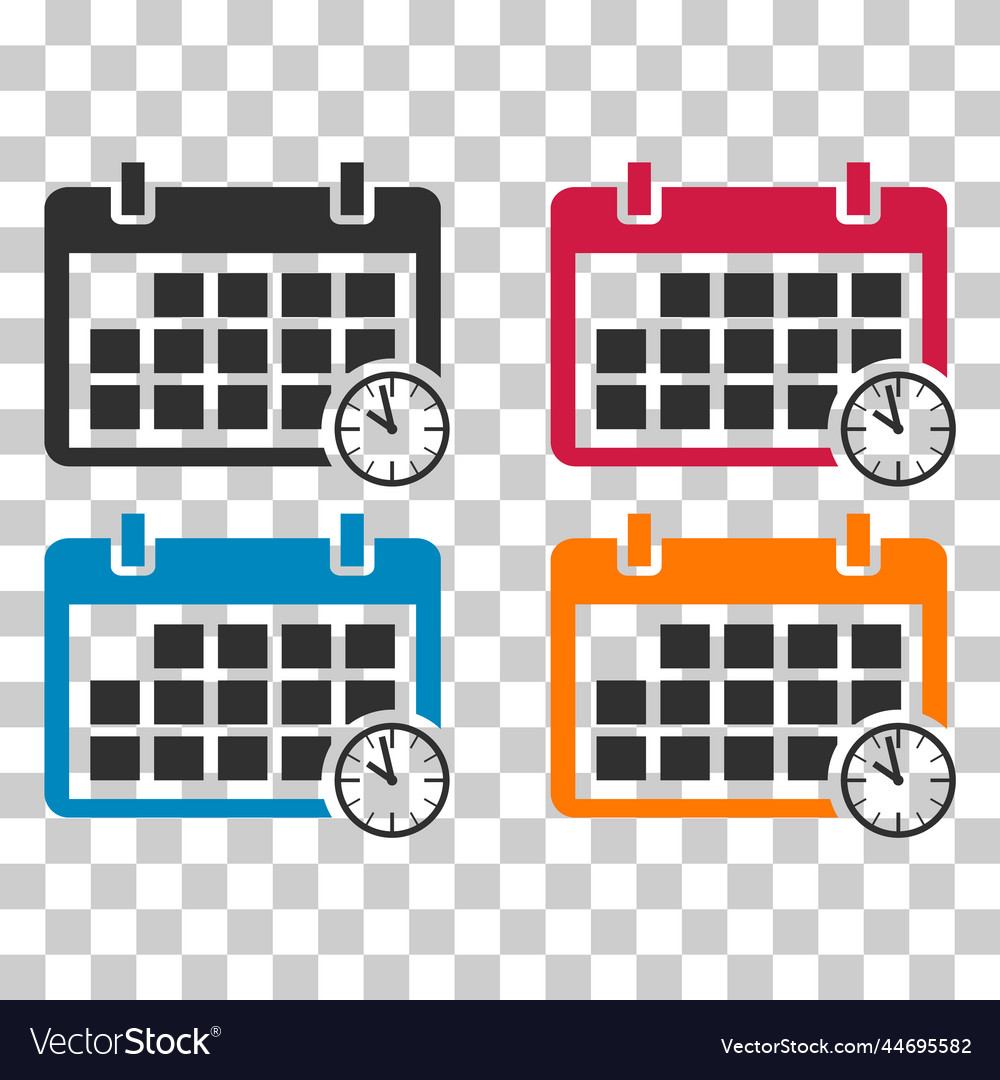 Set of calendar icon date day symbol event vector image Set of calendar icon date day symbol event