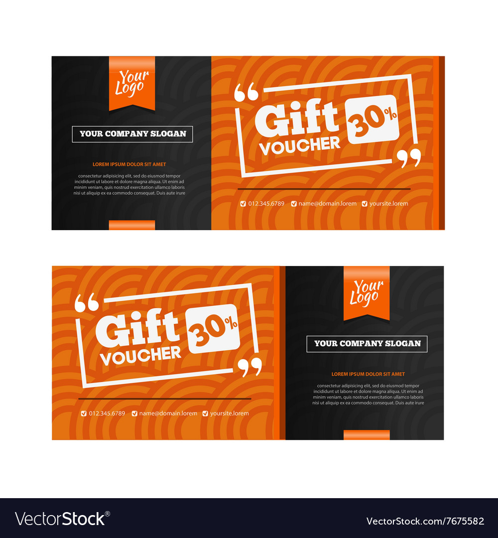 two coupon voucher design gift voucher template vector image design a gift certificate