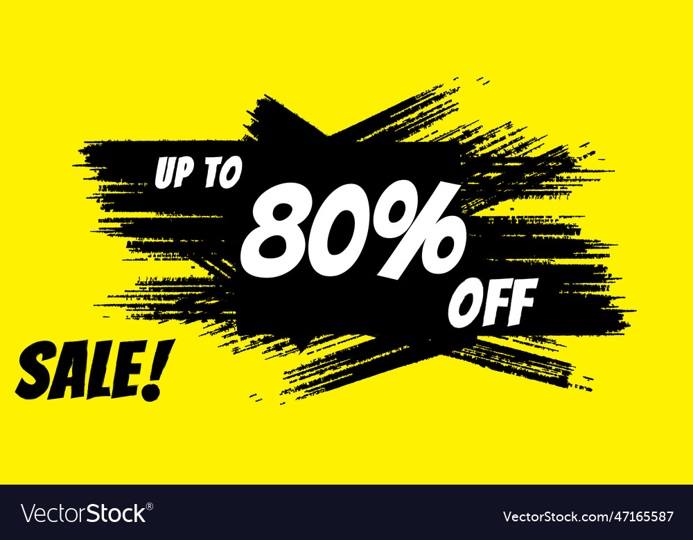 80 percent sale discount brush promotion template