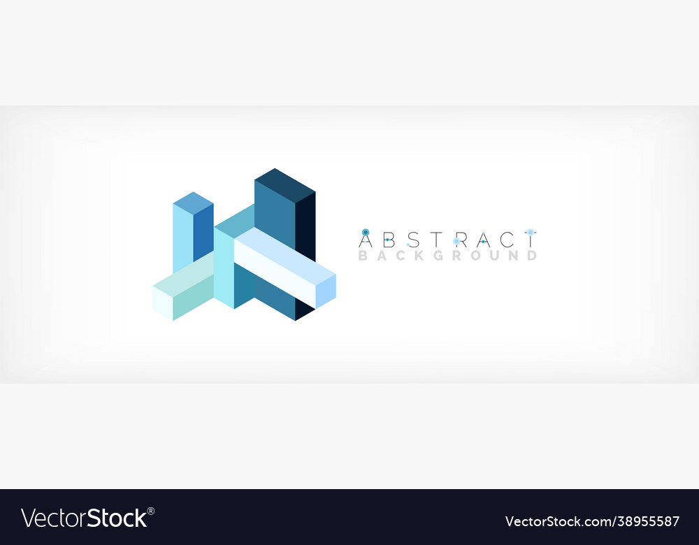 Abstract background 3d cubes cubic elements vector image Abstract background 3d cubes cubic elements