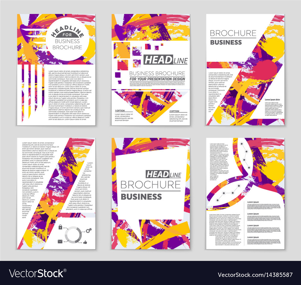 Abstract layout background set for art