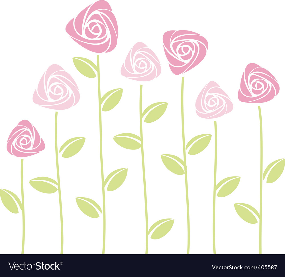 Abstract roses Royalty Free Vector Image VectorStock