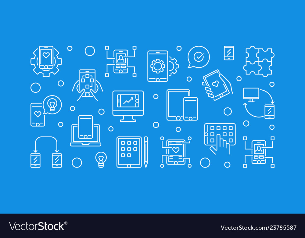 App development horizontal vector image App development horizontal