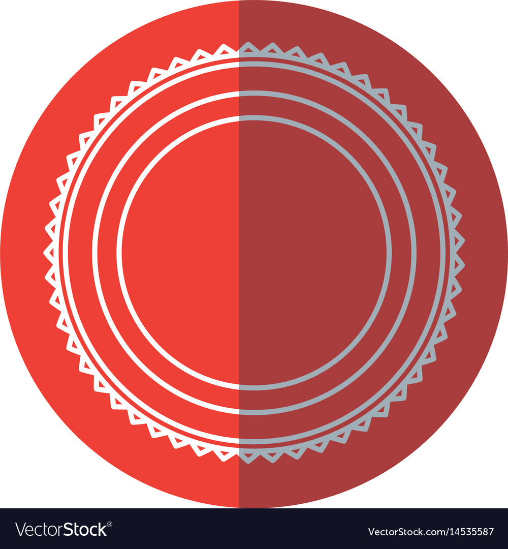 Badge Label Decoration Stamp Template Red Circle Vector Image