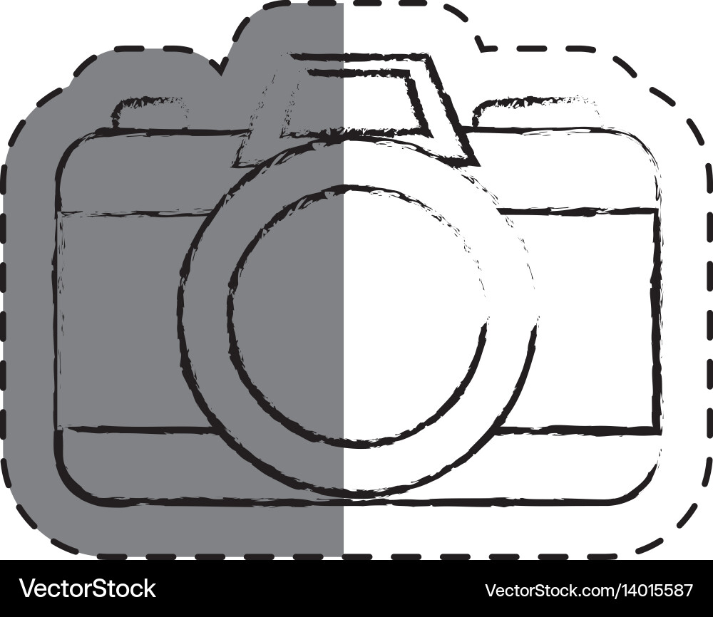 Camera photographic isolated icon Royalty Free Vector Image