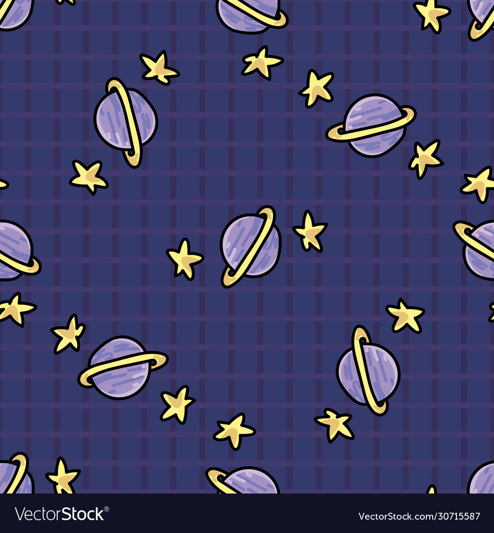 Cosmic space background seamless pattern vector image Cosmic space background seamless pattern