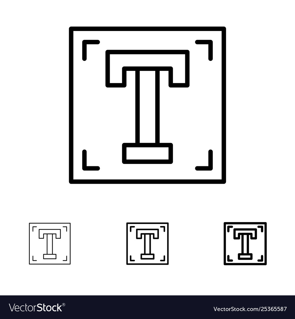 Designer font path program text bold and thin vector image Designer font path program text bold and thin