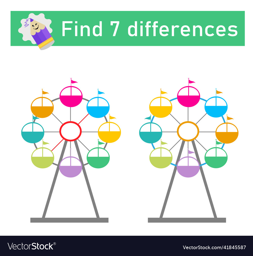 Find 7 differences logic puzzle game