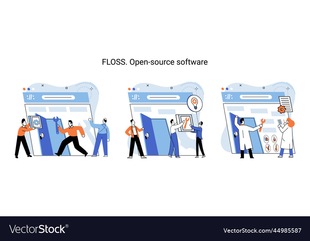 Floss open source software free product anyone vector image Floss open source software free product anyone
