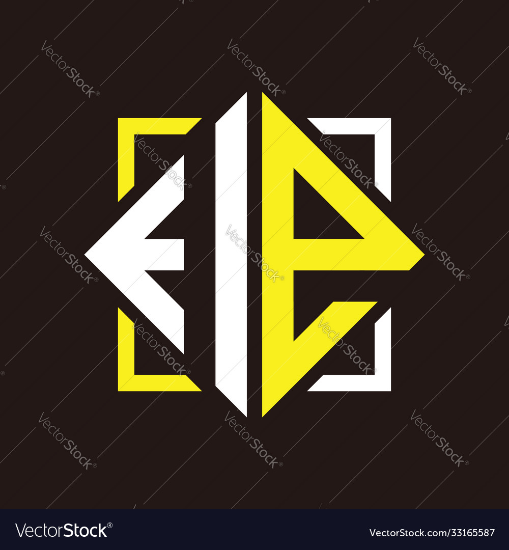 I e initials quadrangle monogram with square