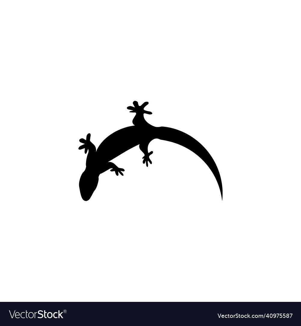 Lizard icon logo and symbol template Royalty Free Vector